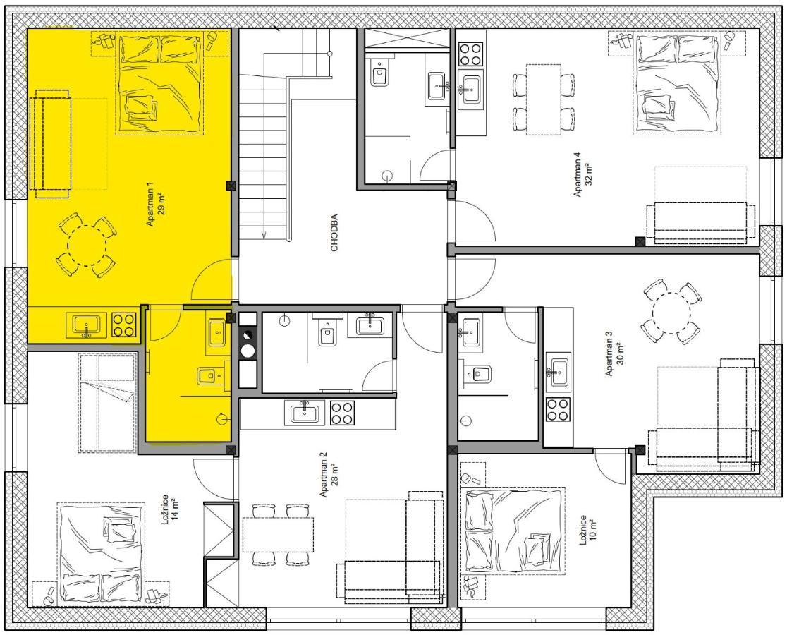 Apartmany Hacienda Bozi Dar Bagian luar foto